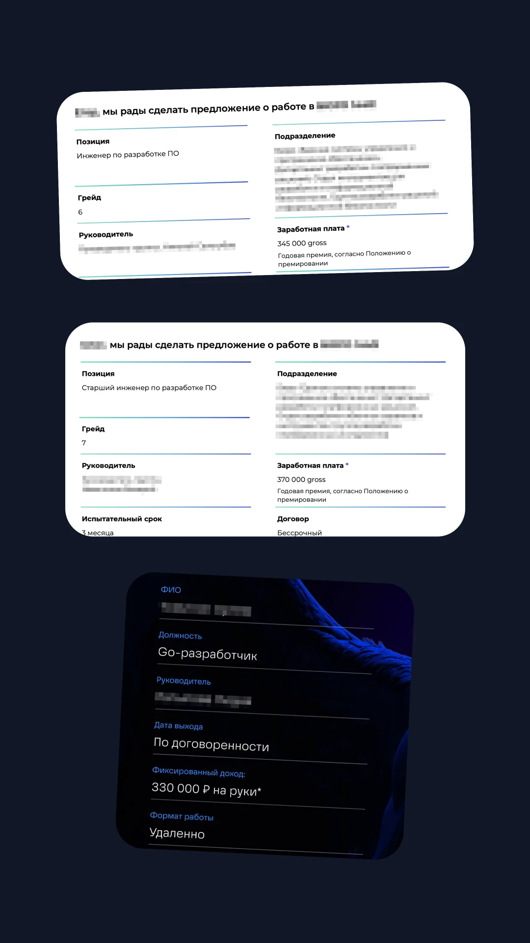 Подборка офферов Go-разработчиков